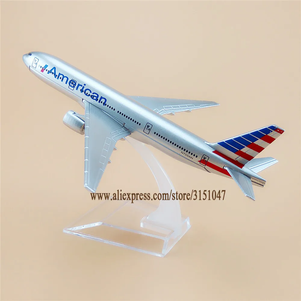 16 см Air American AA Boeing 777 B777 Airlines модель самолета из сплава металла литья под давлением