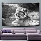 Психоделический лесной Декор, гобелен, животные, тигровые растения, искусство, настенные подвесные гобелены для гостиной, домашнее одеяло, Декор