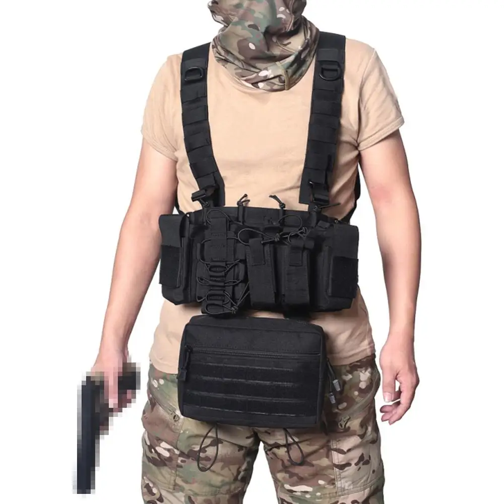 

Soft Adjustable Tactical Vest Bag + Waist Bag New