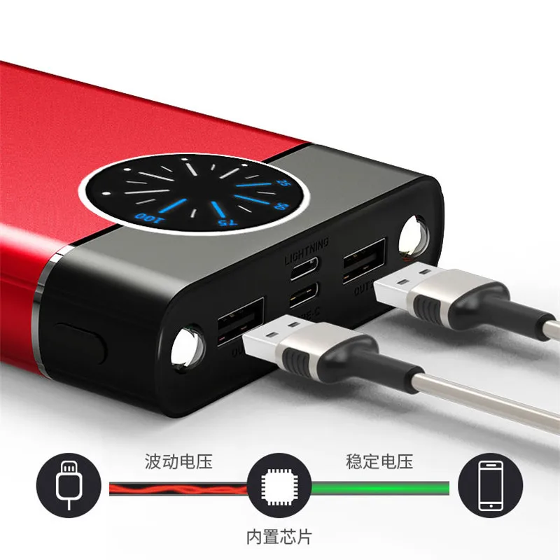 80000Mah Portable Power Bank Appliances 3.0 Mobile Roulette Monitor PD USB External Battery for iPhone Xiaomi | Мобильные телефоны