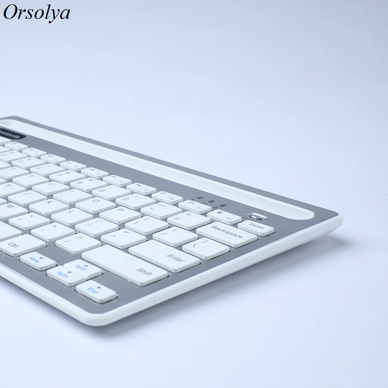 Беспроводная Bluetooth клавиатура с подставкой для телефона/планшета держатель