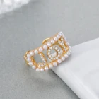 Кольца с именем на заказ, персонализированные ювелирные изделия из нержавеющей стали, циркониевое кольцо с жемчугом, модное регулируемое стильное Золотое кольцо для женщин