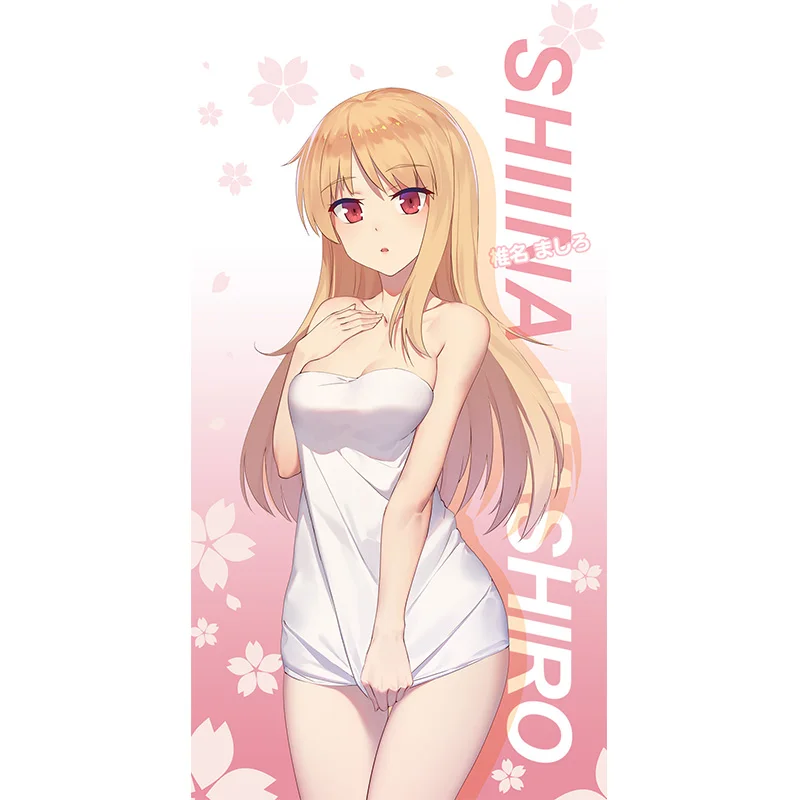 

Japanese Anime Sexy Towel Tokisaki Shimakaza Mashiro Body Bath Bathroom Beach Men Women Facecloth Washcloth 70*35/140*70cm Amine