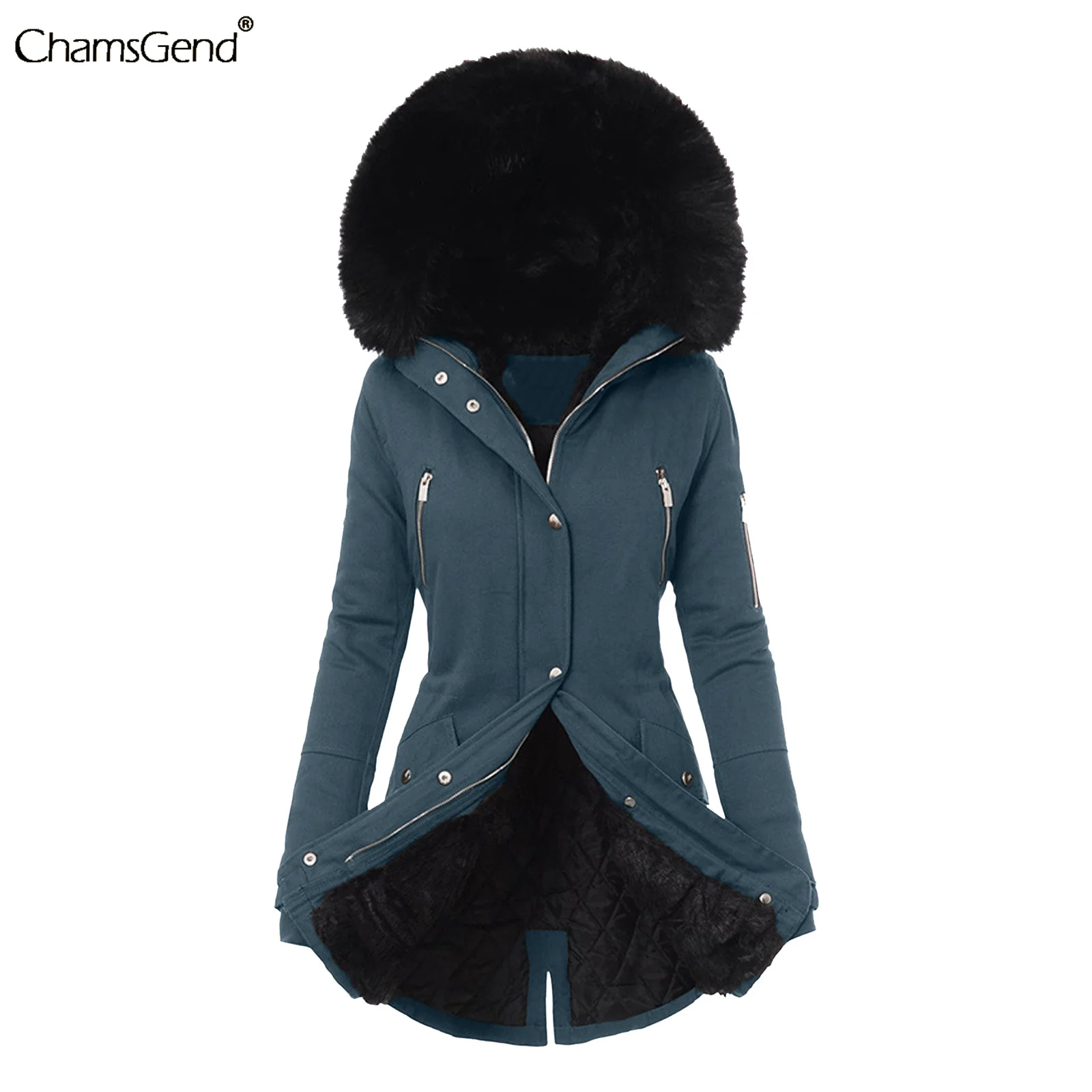 

2021 New Winter Women's Jacket Fashion Casual Big Fur Collar Down Jackets Women Coat Hooded Windproof Parka пуховик женский