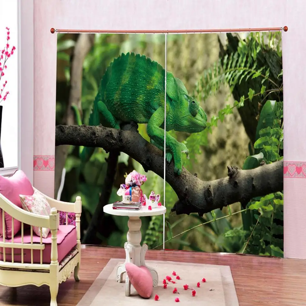 

Natural Scenery Curtains Frog Forest Blackout Shower Curtain For Living room High bedroom drapes Customized any size