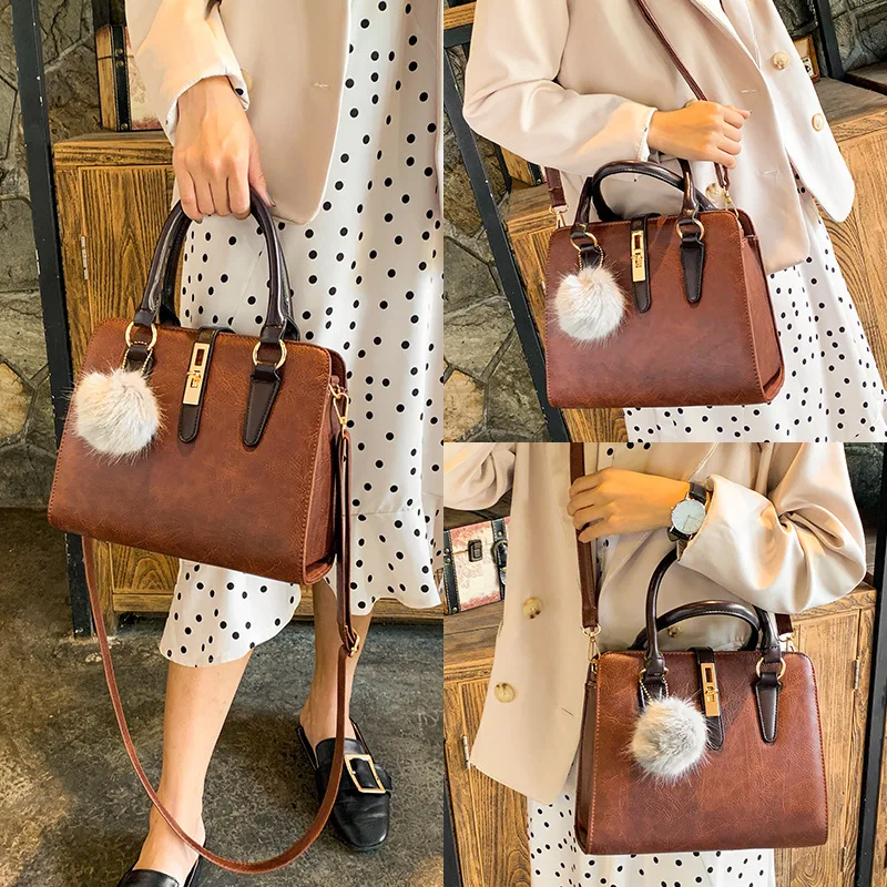 

Women's Casual Handbag Elegant Classic Tote Large Capacity Messenger Bags Top-Handle Purse Crossbody Shoulder bags Fashion 2021