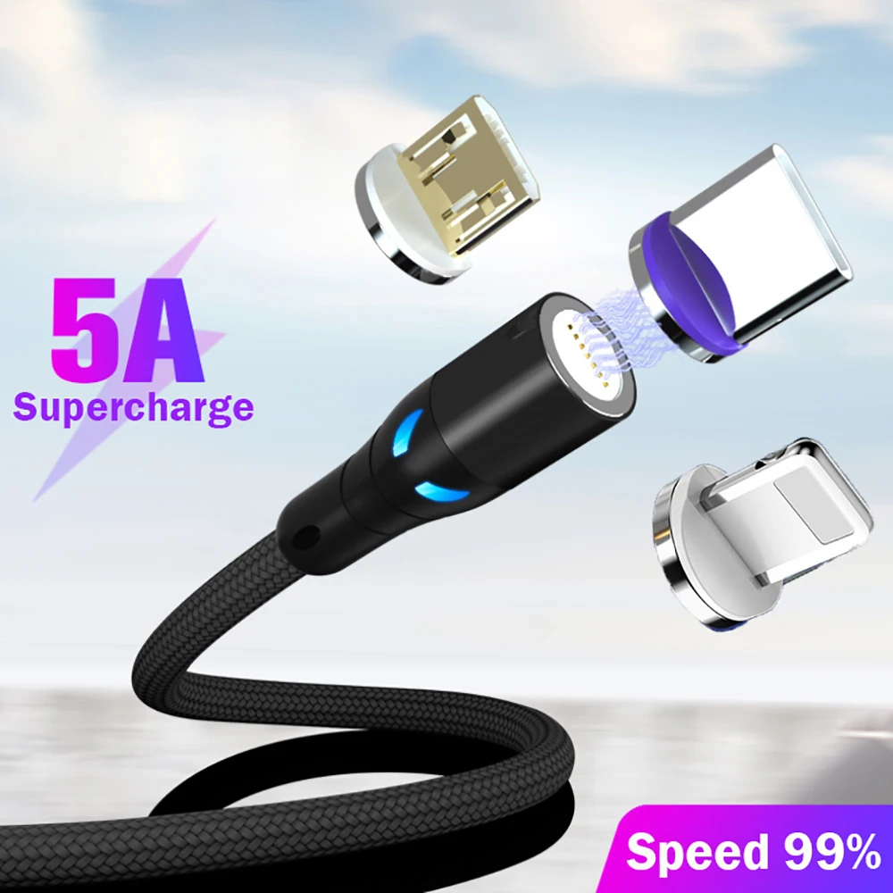 5А магнитное зарядное устройство USB type-C кабель для huawei P30 P20 Pro mate 20 10 Honor магнит шнур