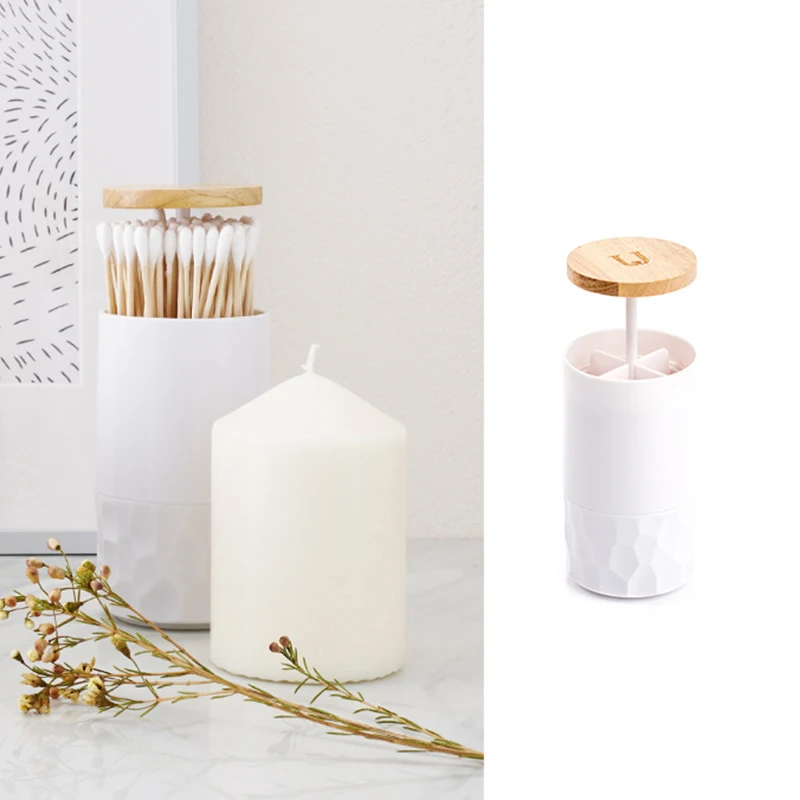 Лидер продаж простые из бамбука и дерева автоматическое нажатие ватным тампоном