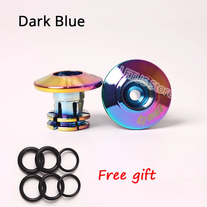 1pair Dark Blue ODI 2 шт крышки для руля MTB противоскользящие прочные Заглушки для велосипедной рукоятки MTB велосипедные легкие Заглушки для BMX DH FR балансировочный автомобиль - Цвет: 1pair Dark Blue