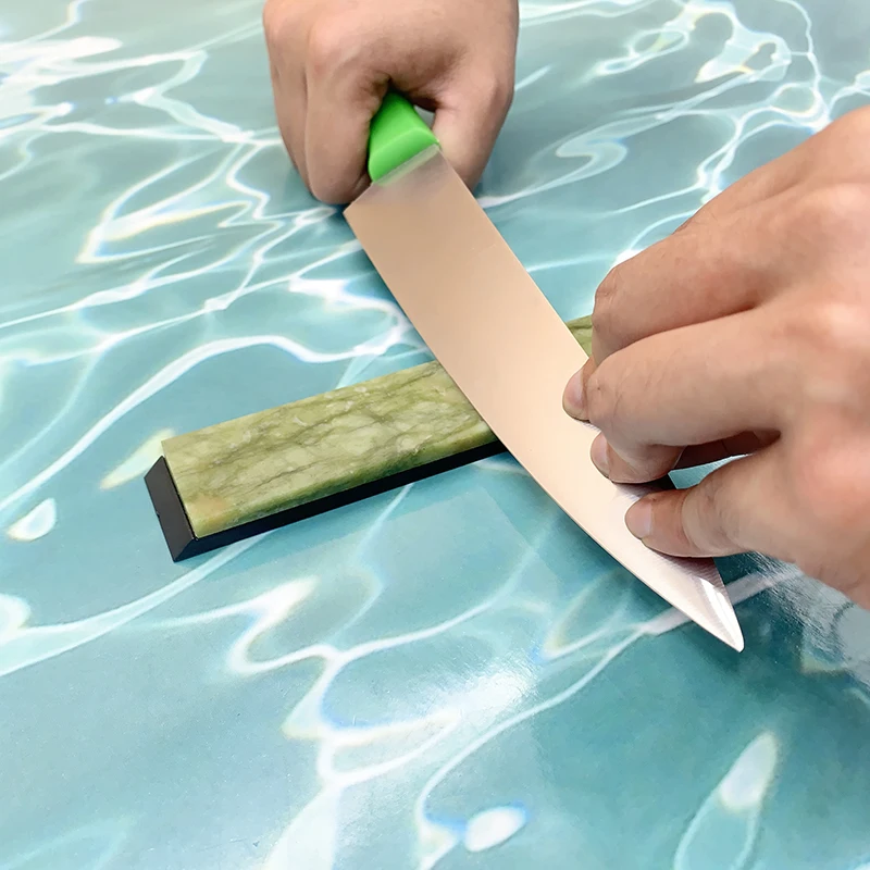 Кухонный нож с натуральным агатом острый кухонный фиксированным углом основа из