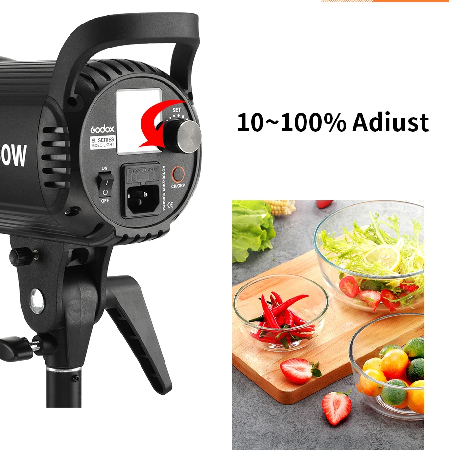 Godox светодиодный видео светильник SL-60W SL-100W SL-150W SL-200W 5600K видео светильник непрерывного светильник на креплении Bowens для видеосъемки в студии Запись