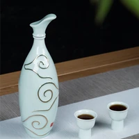japanese vintage sake hip flask ceramics classic home retro hip flask drinkware decantador de vino table supplies bk50jh