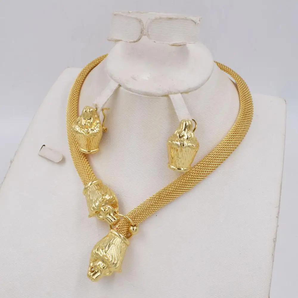 Новый дизайн итальянский комплект ювелирных изделий из золота 750 пробы трех