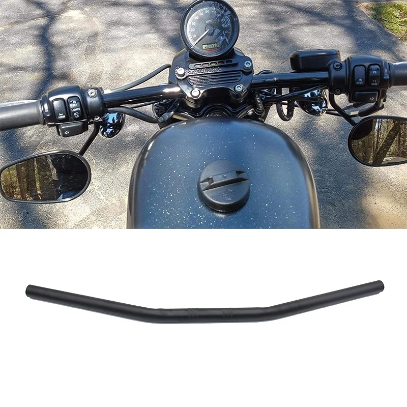 

1-дюймовый руль мотоцикла 25 мм черный Drag Straight Bar Cafe Racer для Honda Kawasaki Yamaha Suzuki Chopper Bobber