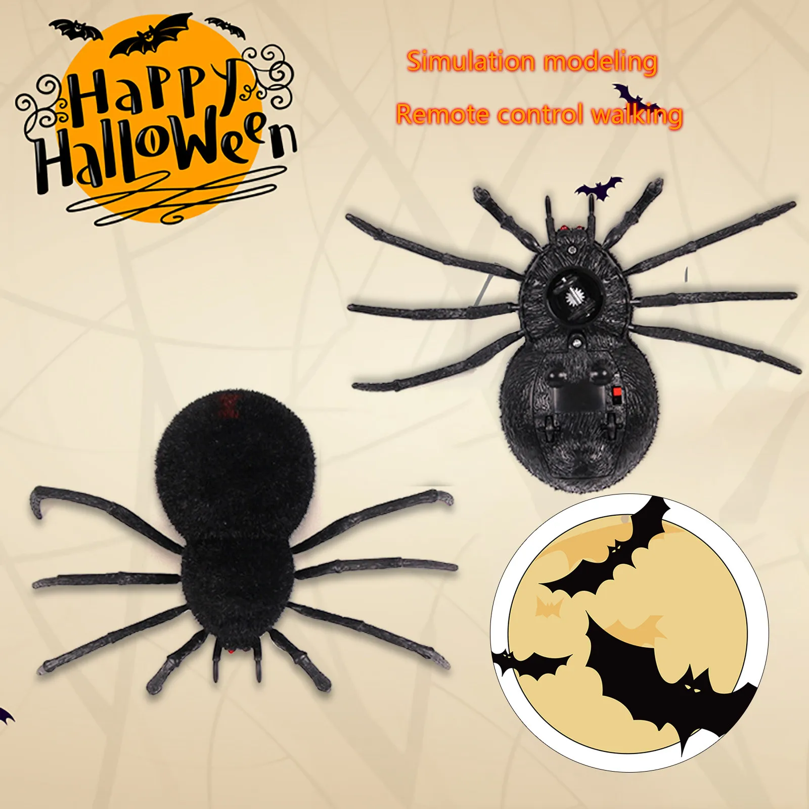 

Remote Control Spider Scary Wolf Spider Robot Realistic Novelty Prank Toys Gifts Supplies Simulation Tricky Toy Halloween Gifts