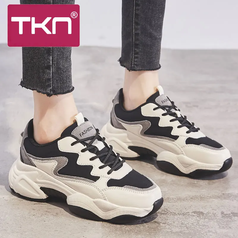 TKN/2019 женские кроссовки Женская легкая дышащая обувь на платформе chaussures femme