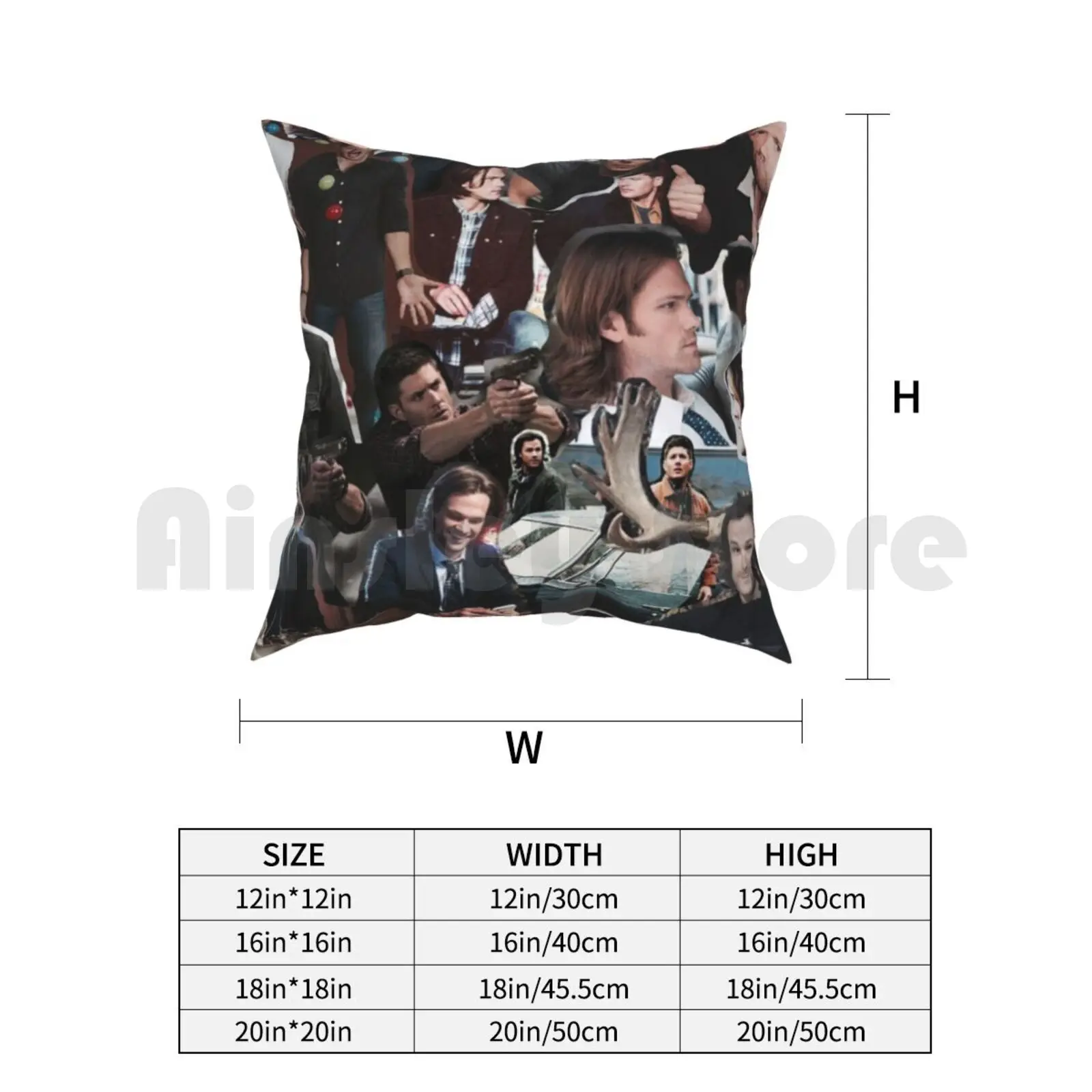 Sam & Dean Winchester / Jensen Ackles Jared Padalecki-сверхнатуральная Подушка с рисунком домашняя