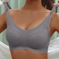 sports bras for women 2021 newest print wirefree lace seamless bra for sports yoga running hot female foral breathable underwear