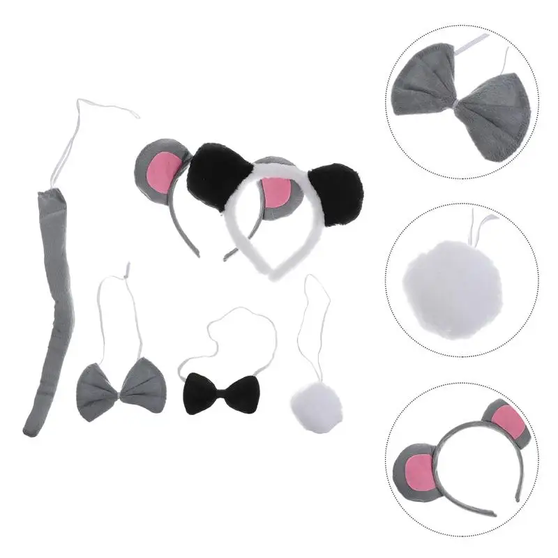 

6pcs Animal Tails Masquerade Headbands Festival Creative Exquisite Cosplay Bow Ties