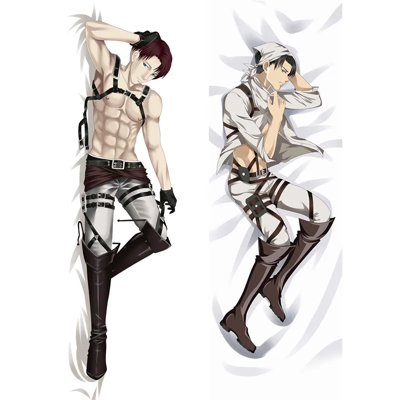 

Kyojin Attack on Titan Pillow Case Anime Manga Shingeki No Kyojin Cool Boy Pillowcases Dakimakura Body Hugging Cover
