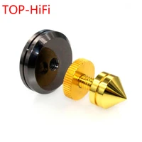 top hifi 4pcs 28mm speaker copper spike isolation shockproof stand feet speaker base pads amp hi end