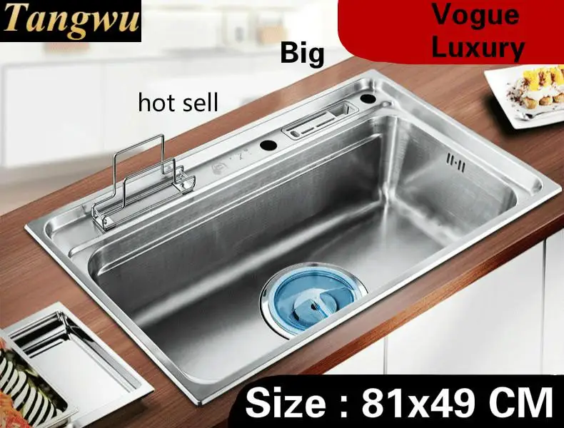 Бесплатная доставка Домашняя большая кухонная раковина большой емкости для