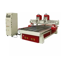 1325 2 each 3kw spindle mach3 control double head cnc router machine with aluminum table cutting pvc pe solid aluminum pane
