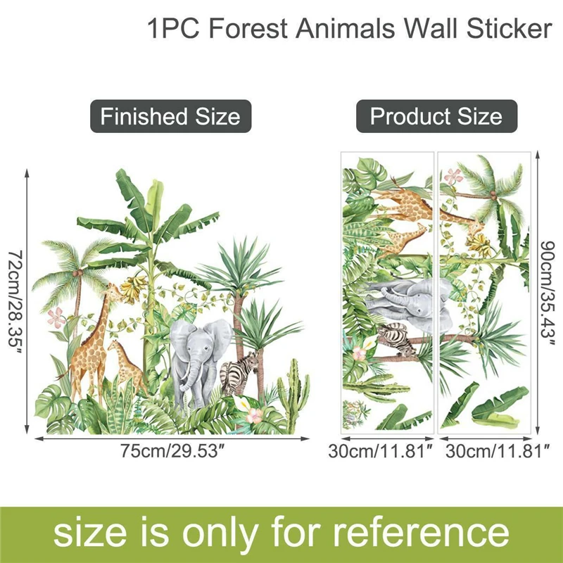 Мультяшные сафари джунгли леса животные настенные наклейки детские комнаты
