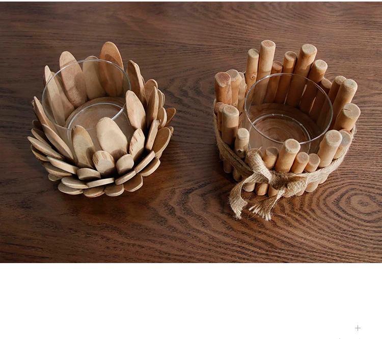 

Fashion Wooden Creative Modern Candle Holders Living Room Table Lotus Candelabra Gifts Waxinelicht Houder Home Decoration EC50ZT