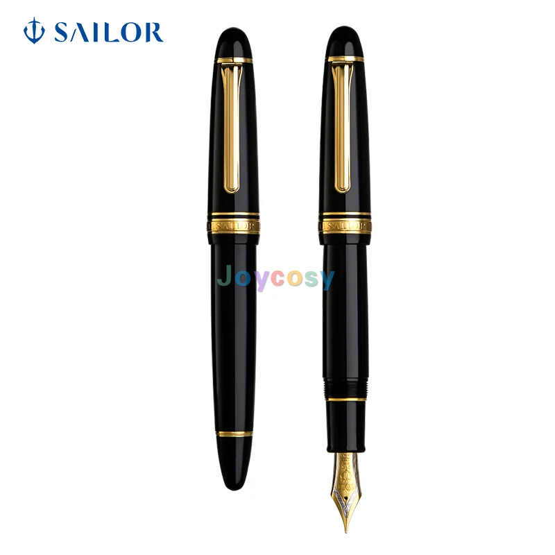 Перьевая ручка Сейлор коп черный перьевой карандаш с средним пером 21 К золотым
