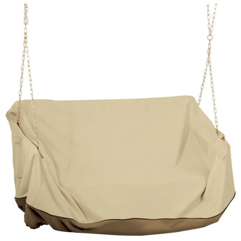 

Porch Swing Cover Waterproof, Outdoor Swing Covers for Hanging Swing 56inchX32inchX25inch,Beige&Coffee