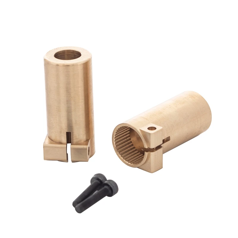 

2Pcs Brass Heavy Duty Rear Axle Hub Carrier Adapter Lockou for Axial SCX10 II 90046 90047 1/10 RC Crawler Car Parts