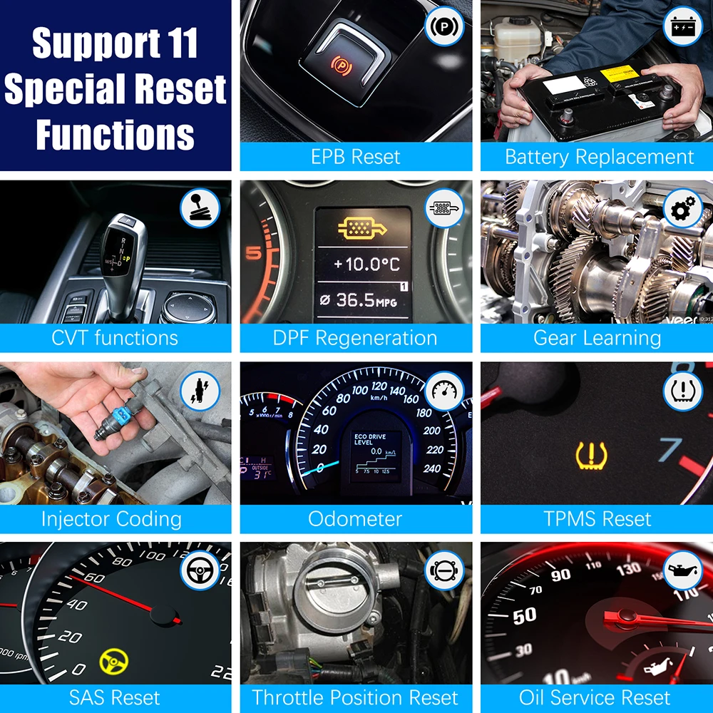 Foxwell NT634 OBD2 автомобильный диагностический инструмент двигатель ABS SRS трансмиссия