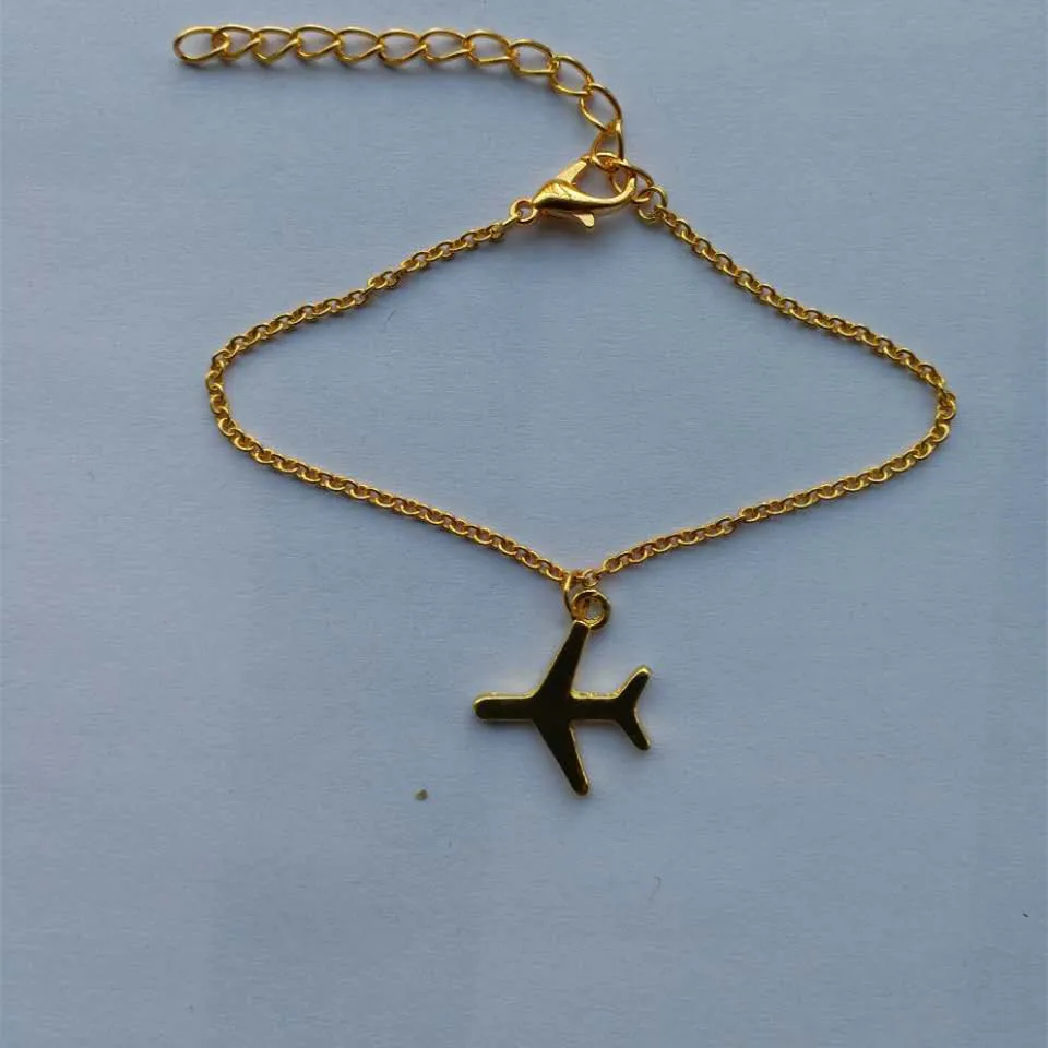 Небольшой самолет браслеты с подвесками из сплава в виде симпатичных самолета