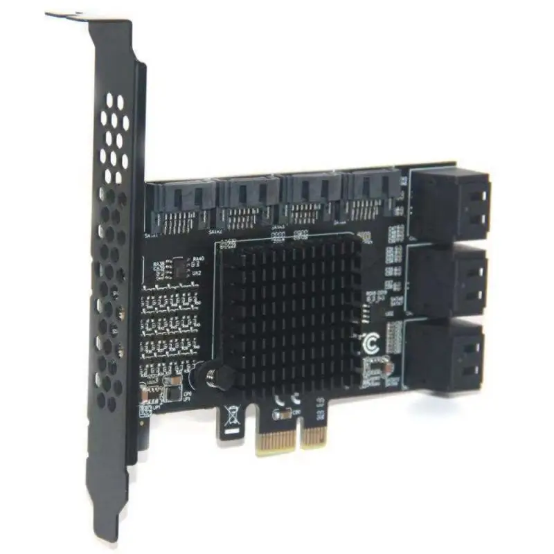 Адаптер SATA PCIE 1X 10 портов на 3 0 6 Гбит/с карта расширения скорости интерфейса для