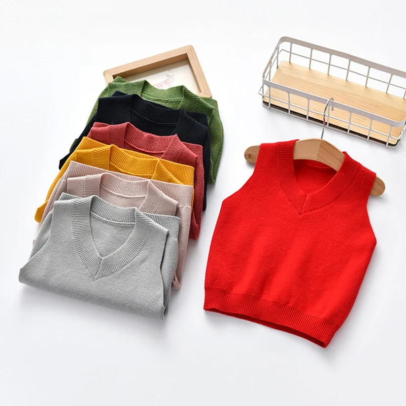 Новинка Детский свитер жилет детские вязаные жилеты хлопковые для маленьких