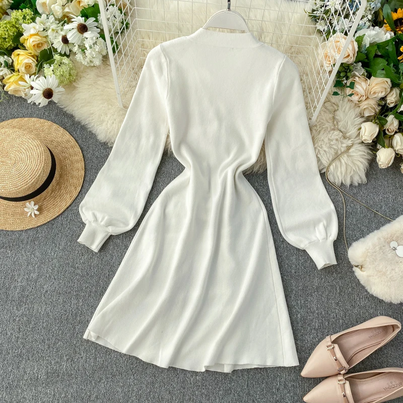 Коробов осень зима женские вязаные вечерние Ночное платье в винтажном стиле с