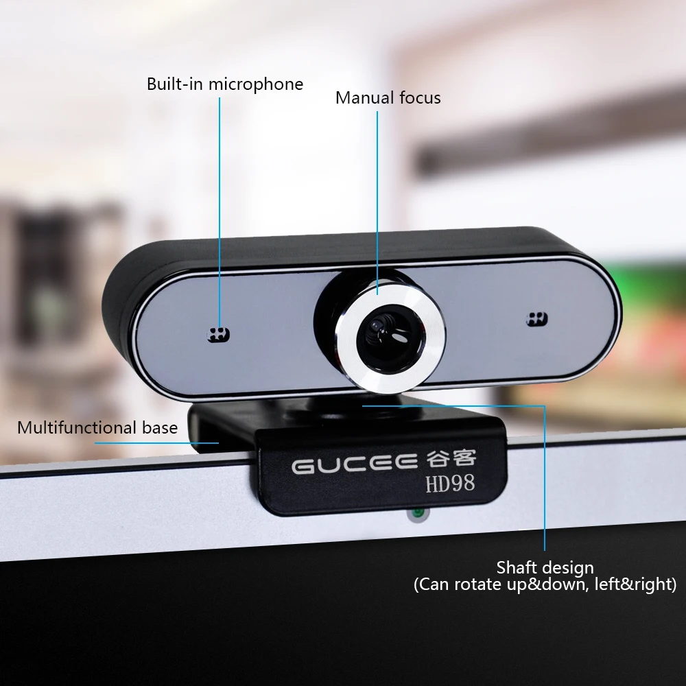 Веб-камера Gucee HD98 480P 1080P USB 12 МП с ручным фокусом | Компьютеры и офис