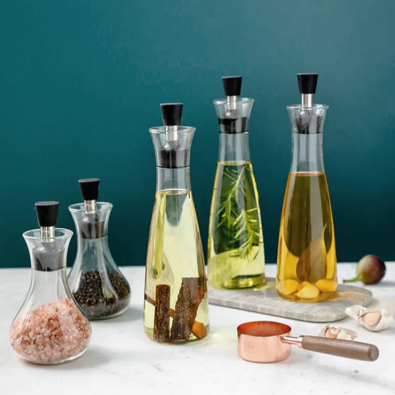 

Seasoning Bottle Nordic Heat-resistant Glass Oil Pot Leak-proof Small Oil Bottle Home Kitchen Supplies Soy Sauce Bottle