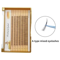 am shape eyelashes extension popular premade spikes lashes individual cluster fishtail eyelashes fairy eyelashes 37 rows mix