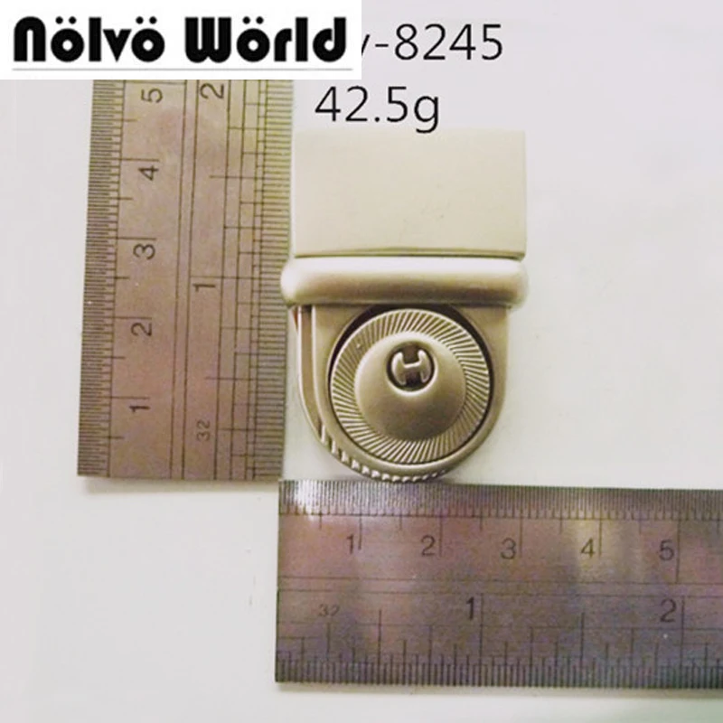 5 шт. Матовые Античная латунная модная сумка с замком металлический