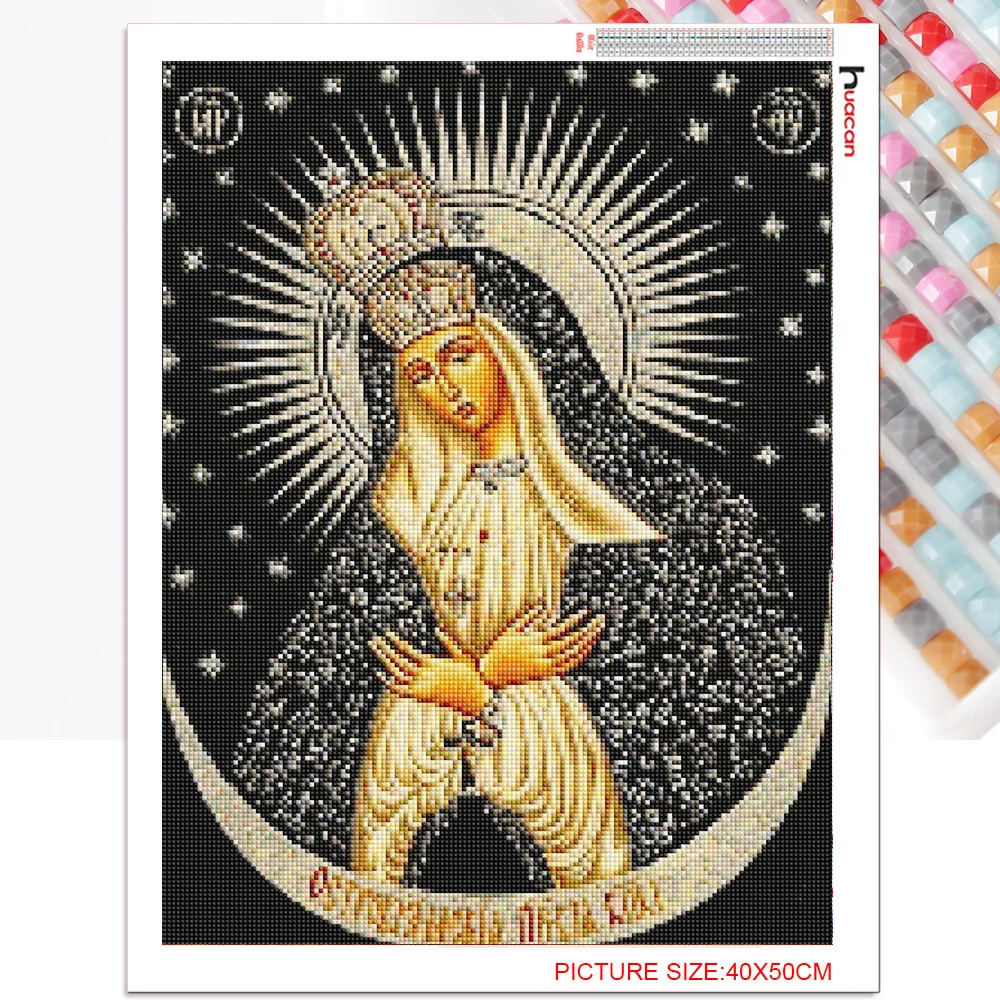 Алмазная мозаика Huacan картина из квадратных страз сделай сам религиозная вышивка