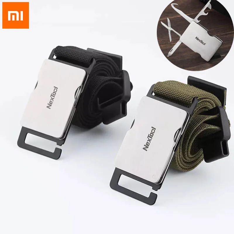 Ремень Xiaomi унисекс нейлоновый многофункциональный пояс в стиле милитари для