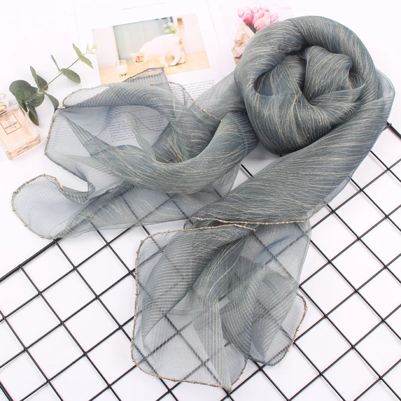 New 2020 Women Luxury Silk Wool Scarf Beads Shawls Lady Pashmina Neck Hijab Foulard Wraps Bufanda Winter Scarves Bandana Poncho