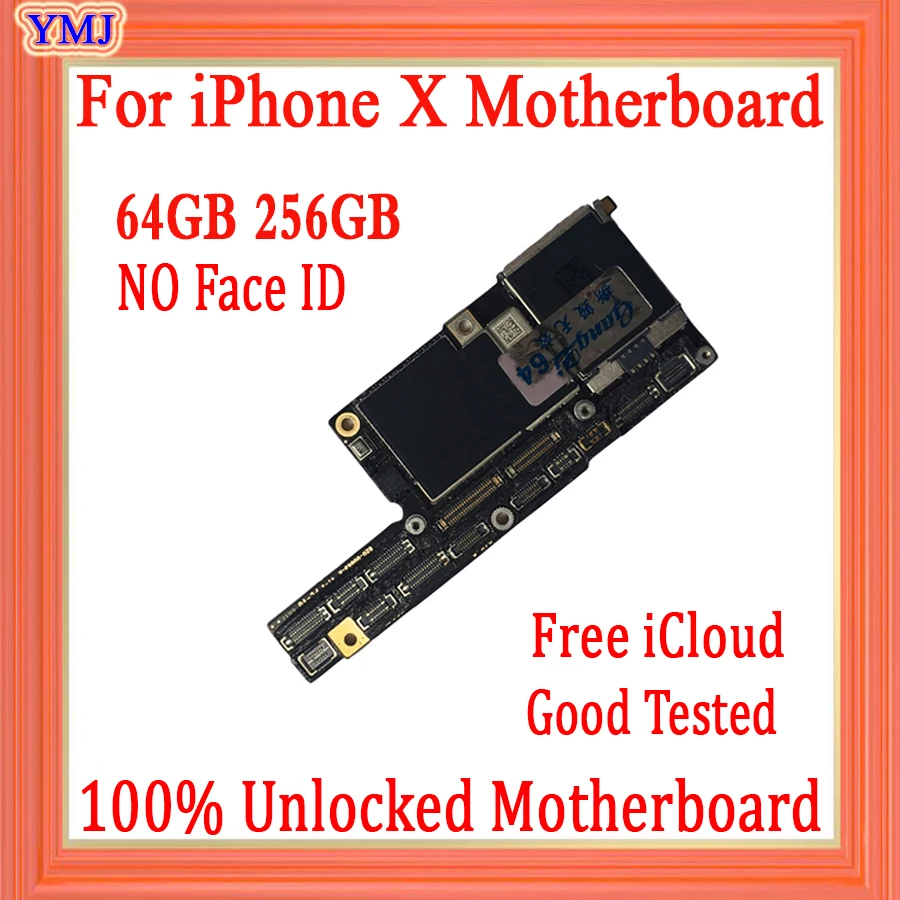 Заводская разблокированная материнская плата для iphone X с/без Face ID бесплатный iCloud x