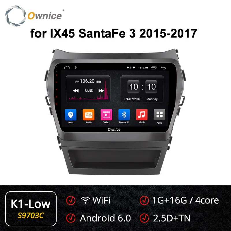 S9703 K1-Low Ownice 360 Panorama Android 9,0 k3 k5 k6 автомобильный dvd-плеер для hyundai Santa FE IX45 SPDIF 4G DSP автомобильный Радио gps Navi - Цвет: S9703 K1-Low