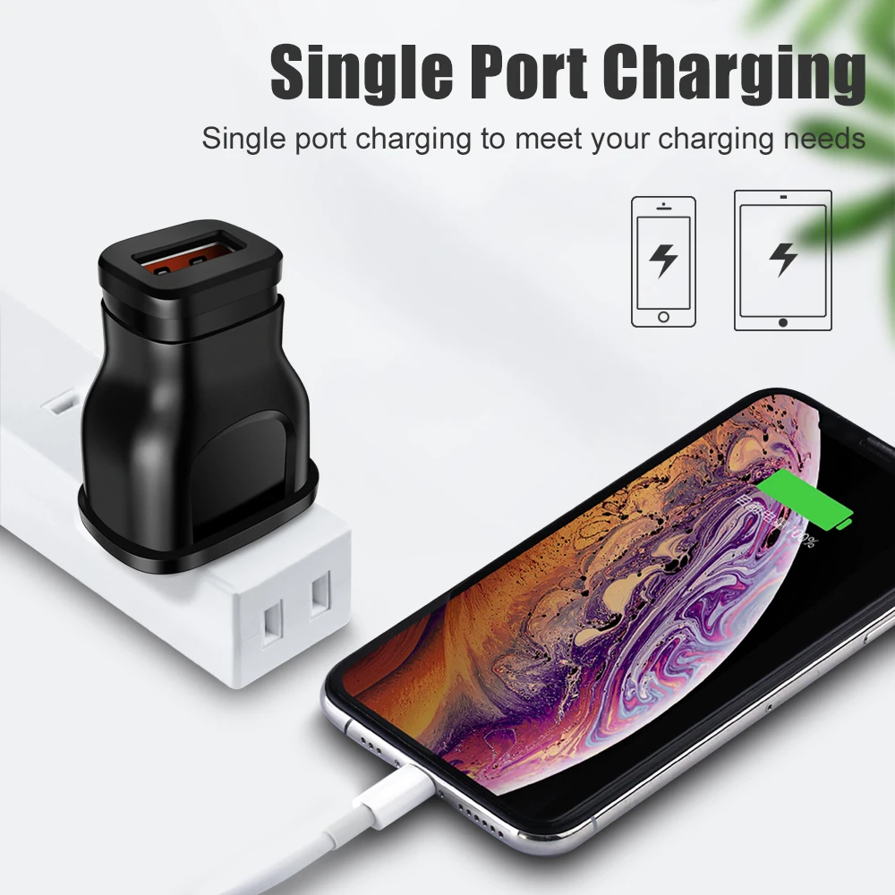 

Smartphones Charger Quick Charge For xiaomi iphone 12 pro max Wall Mobile Phone Adapter For iphone12 pro samsung s10 usb charger