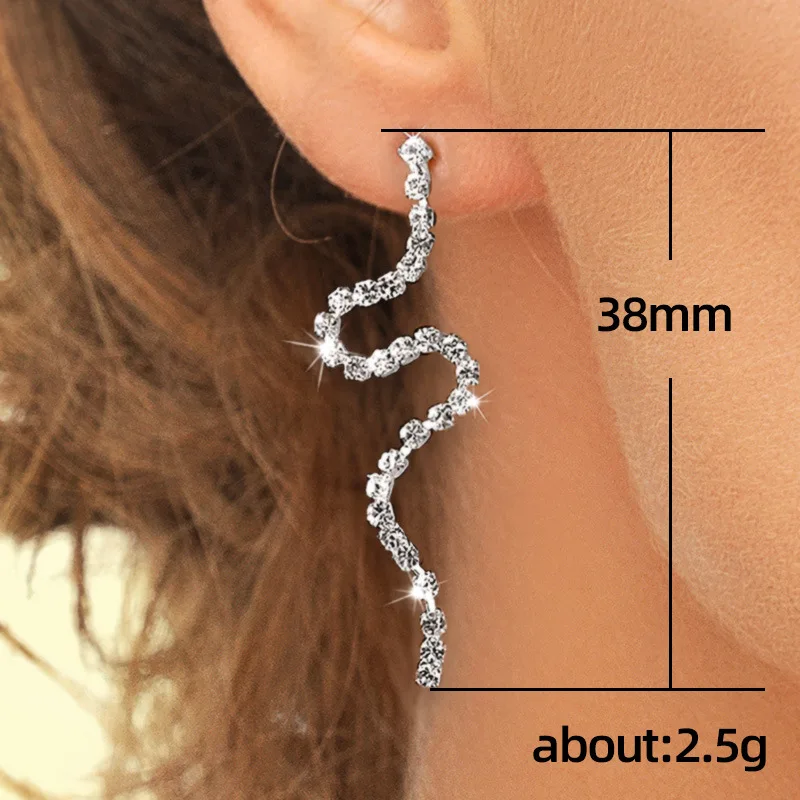 

Personalized Fashion Line Long Earrings Popular Female Elegant Accessories Silver Color Simple Design Hot Sale Earring Jewelry