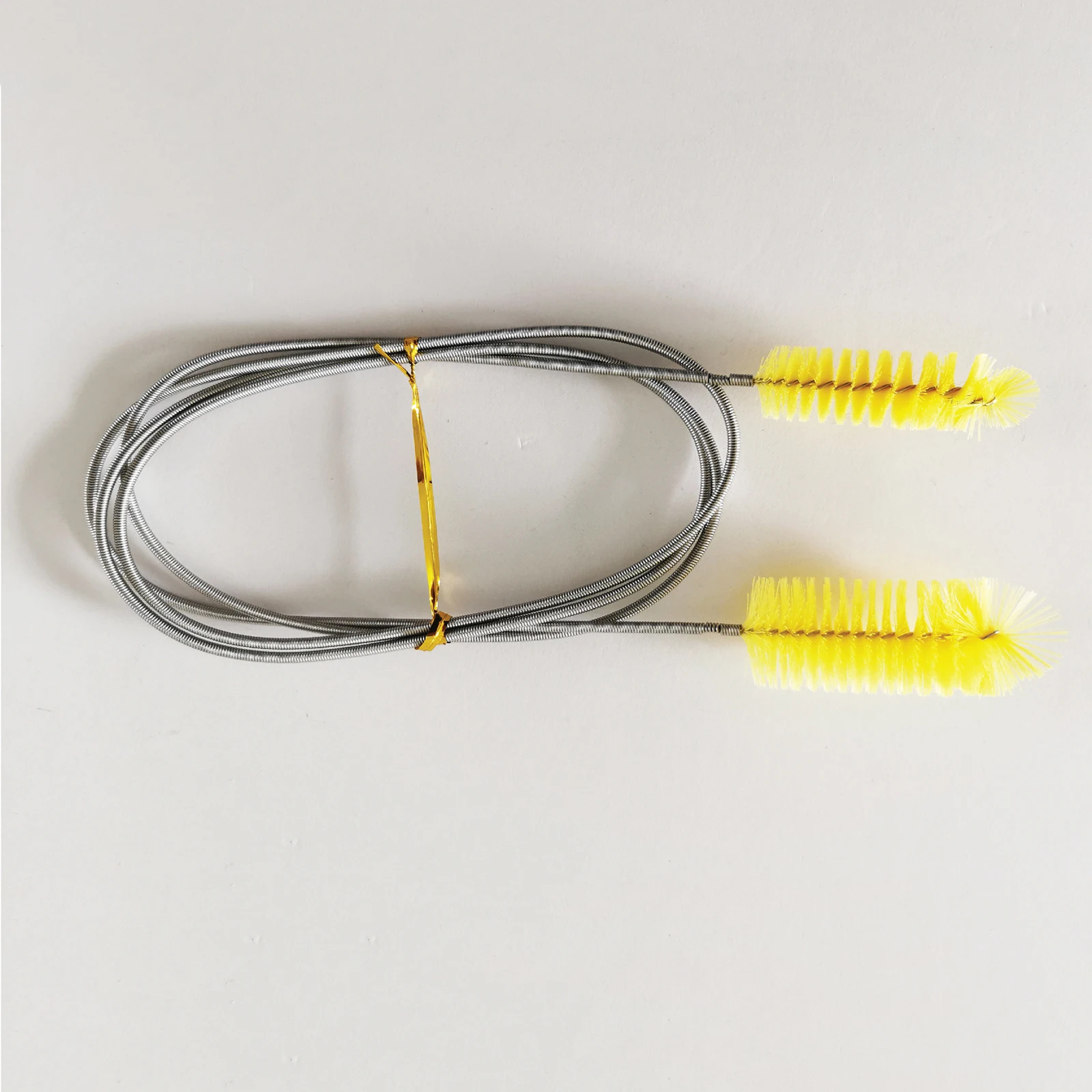 

Stainless Steel Aquarium Water Pipe Cleaner with PP Brush Head Fish Tank Double-Ended Hose Brush Filter Brush K888