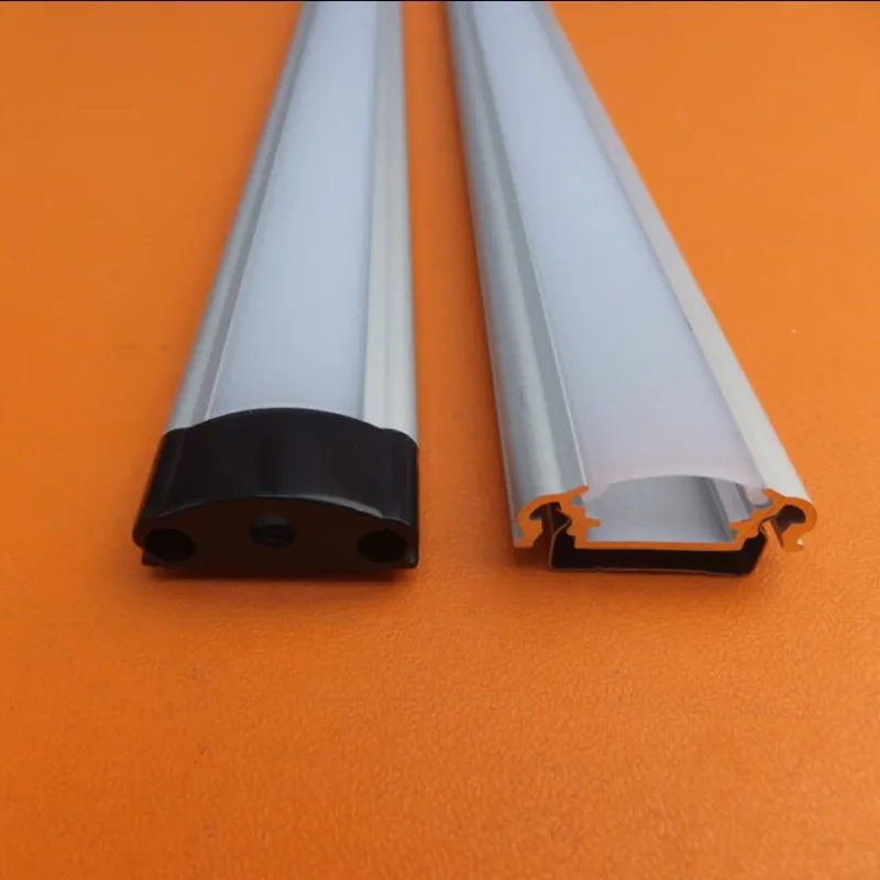 Бесплатная доставка светодиодный алюминиевый профиль с крышкой и зажимами для